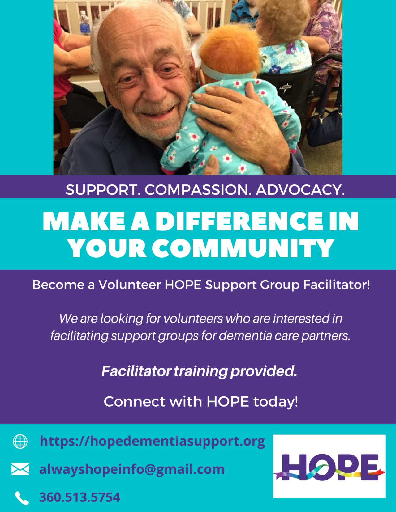 Volunteer with HOPE Dementia Support HOPE Dementia Support
